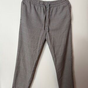 Gray Plaid Drawstring Men’s Pants